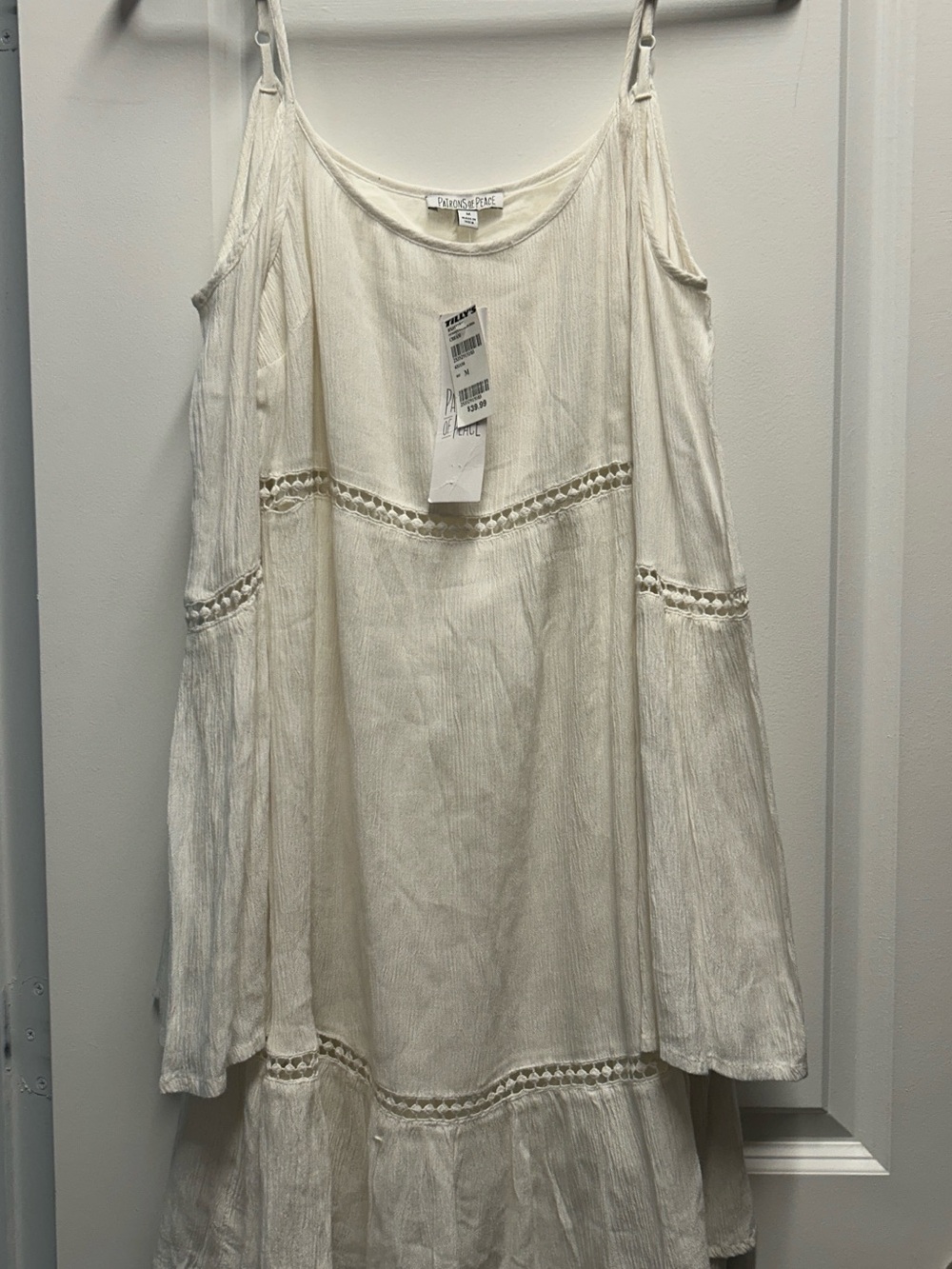 NWT Patrons of Peace Crochet-Trim Flowy Dress